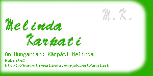 melinda karpati business card